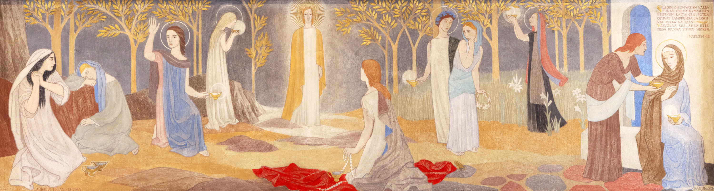 Parable of the Ten Virgins, Tove Jansson, 1953. Teuva Church, Finland